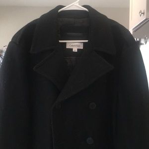 Calvin Klein Men’s Wool-Blend Pea Coat